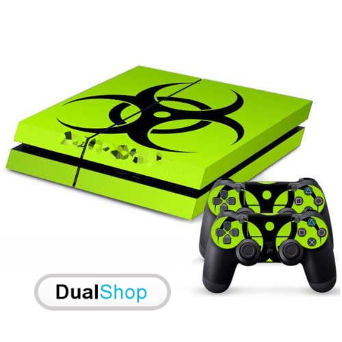 Sticker Skin Biohazard V2 Αυτοκόλλητο + 2 Controller Skin - PS4 Fat Console