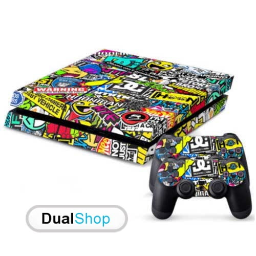 Sticker Skin Graffiti Αυτοκόλλητο + 2 Controller Skin - PS4 Fat Console