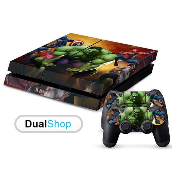Sticker Skin Hulk Αυτοκόλλητο + 2 Controller Skin - PS4 Fat Console