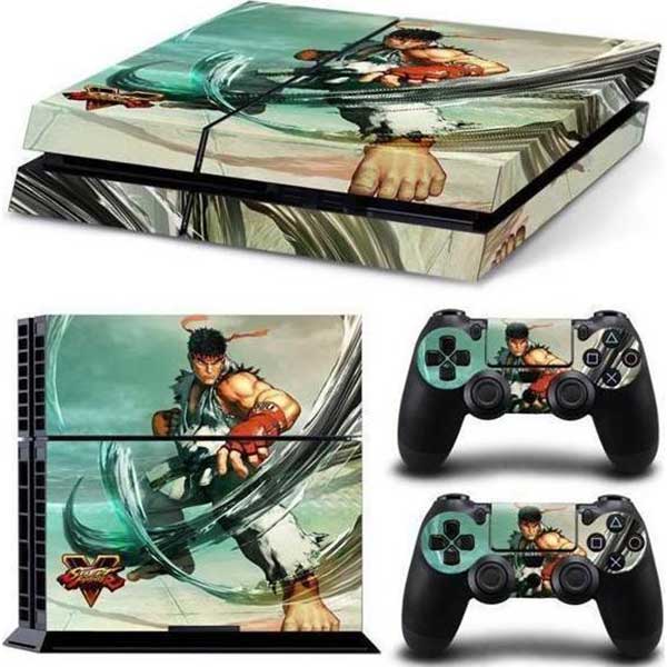 Sticker Skin Street Fighter V Ryu Mitts Αυτοκόλλητο + 2 Controller Sticker - PS4 Fat Console