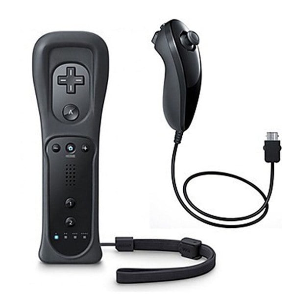Remote Controller Motion Plus & Nunchuck Black OEM - Nintendo Wii / Wii U Controller