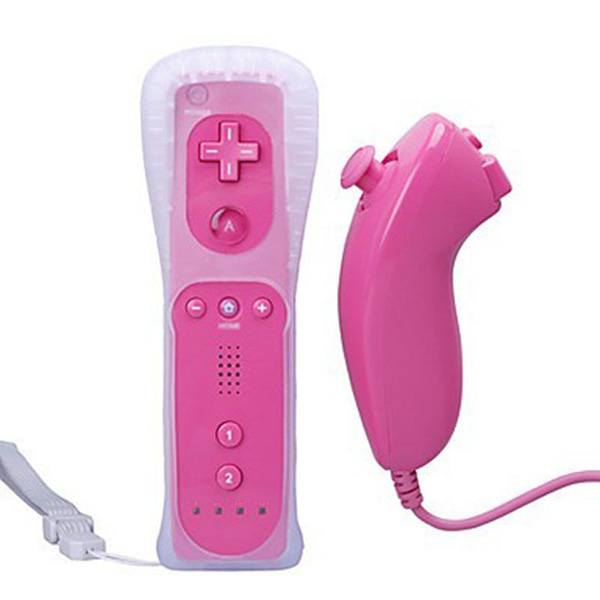 Remote Controller Motion Plus & Nunchuck Pink OEM - Nintendo Wii / Wii U Controller