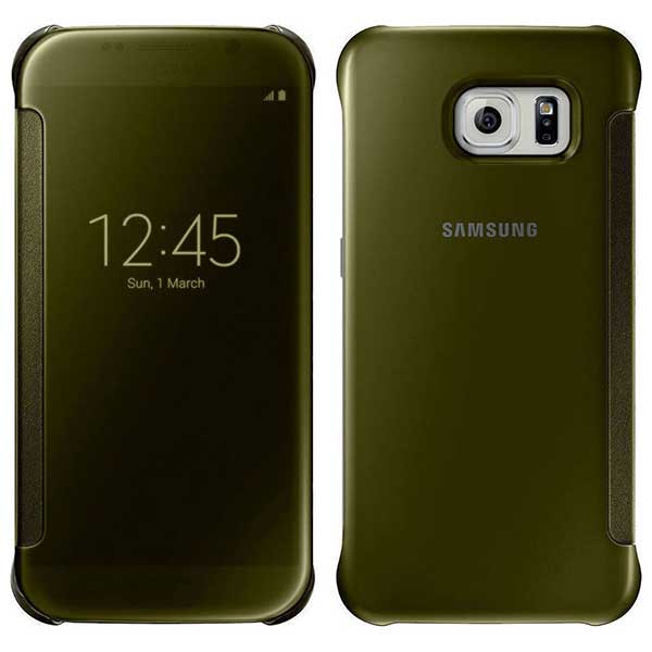 Samsung Clear View Cover Case Θήκη EF-ZG920BF Gold - Galaxy S6 SM-G920