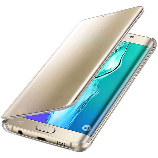 Samsung Clear View Cover Case Θήκη EF-ZG928CF Gold - Galaxy S6 Edge Plus SM-G928F