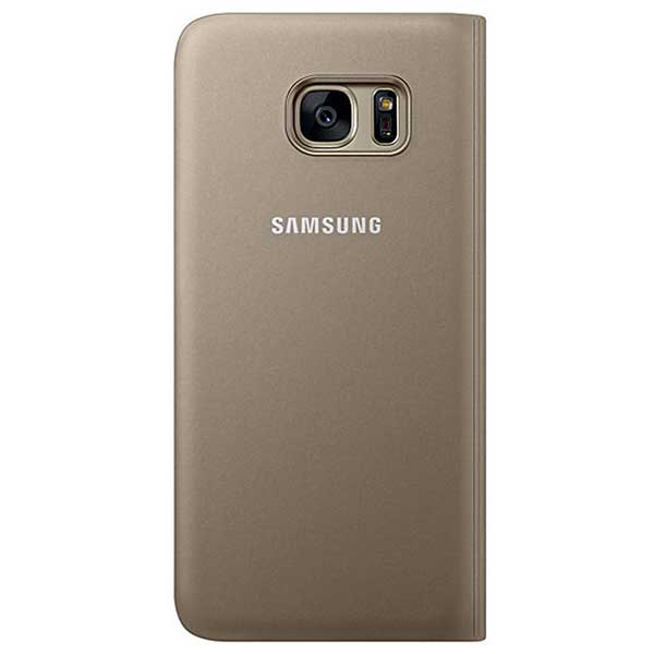 Samsung Cover S-View Θήκη EF-CG935PF Gold - Galaxy S7 Edge SM-G935F