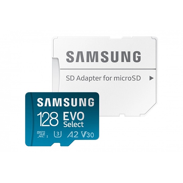 Samsung Evo Select microSDXC 128GB Class 10 U3 V30 A2 UHS-I With Adapter Κάρτα Μνήμης