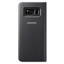 Samsung Flip Case Clear View Standing Cover Case Θήκη EF-ZG950CB Black - Galaxy S8 SM-G950