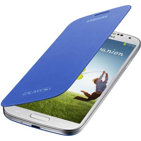 Samsung Flip Cover Case Θήκη EF-FI950BC Light Blue - Galaxy S4 I9500 / I9505 / I9515