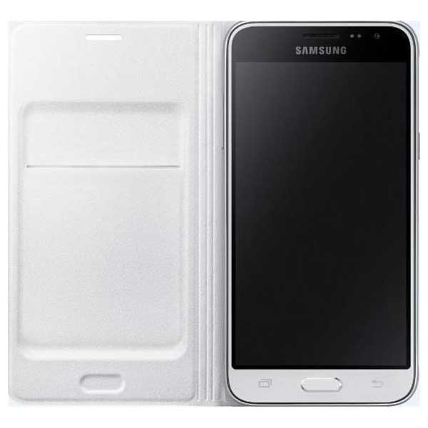 Samsung Flip Cover Θήκη EF-WJ120PW White - Galaxy J1 2016 SM-J120