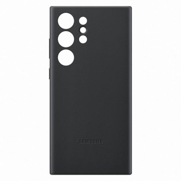 Samsung Leather Case Back Cover Δερμάτινο Μαύρο - Samsung Galaxy S23 Ultra