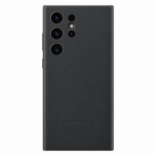 Samsung Leather Case Back Cover Δερμάτινο Μαύρο - Samsung Galaxy S23 Ultra