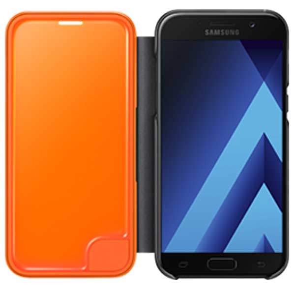 Samsung Neon Flip Cover Θήκη EF-FA520PB Black - Galaxy A5 2017 SM-A520F