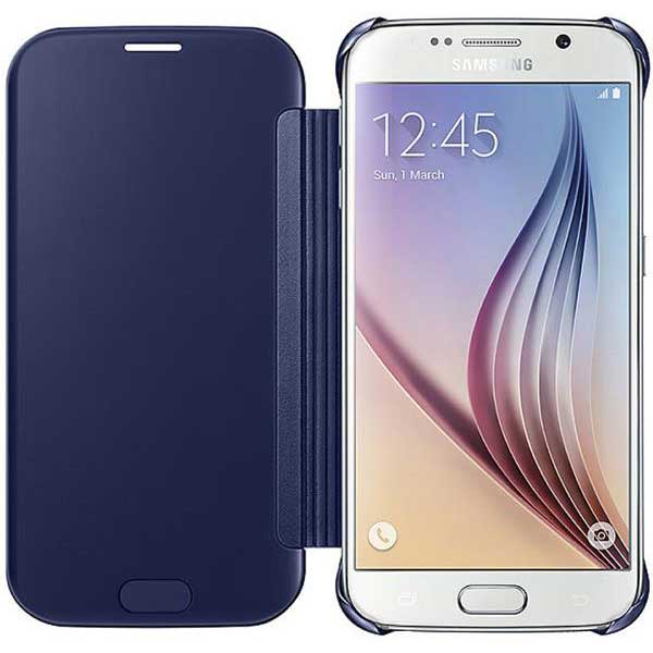 Samsung Clear View Cover Case Θήκη EF-ZG920BB Blue / Black - Galaxy S6 SM-G920F