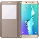 Samsung S-View Flip Cover Case Folio Θήκη EF-CG928PF Gold - Galaxy S6 Edge Plus SM-G928F