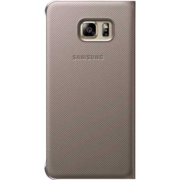Samsung S-View Flip Cover Case Folio Θήκη EF-CG928PF Gold - Galaxy S6 Edge Plus SM-G928F