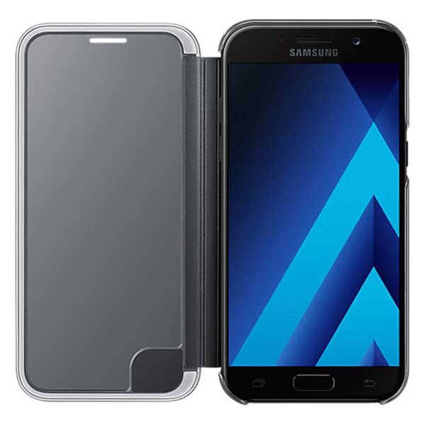 Samsung S-View Flip Cover Clear Θήκη EF-ZA520CB Black - Galaxy A5 2017 SM-A520F