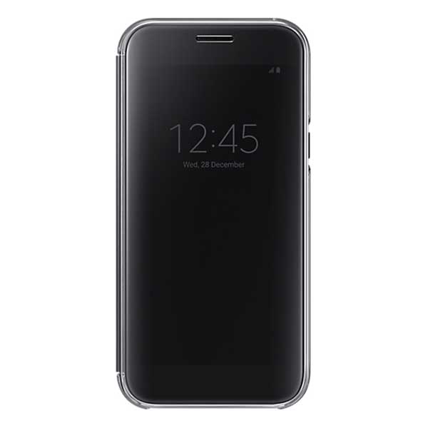 Samsung S-View Flip Cover Clear Θήκη EF-ZA520CB Black - Galaxy A5 2017 SM-A520F