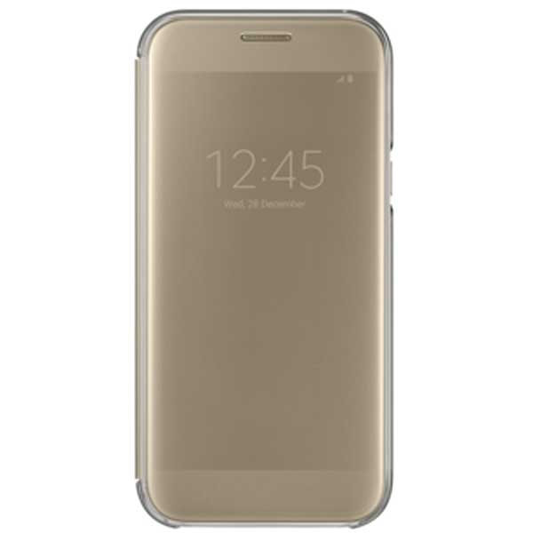 Samsung S-View Flip Cover Clear Θήκη EF-ZA520CF Gold - Galaxy A5 2017 SM-A520F