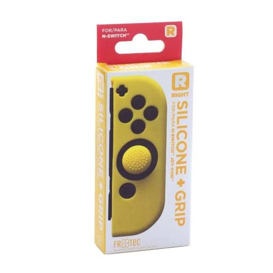 Silicone Case Skin + Grips Right Yellow - Nintendo Switch Joy Con Controller