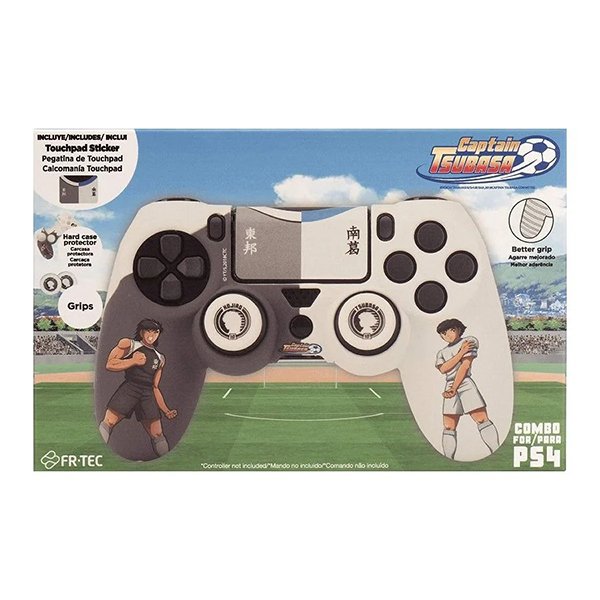 Silicone Skin + Analog Caps Grips Captain Tsubasa Combo Pack Versus - PS4 Controller