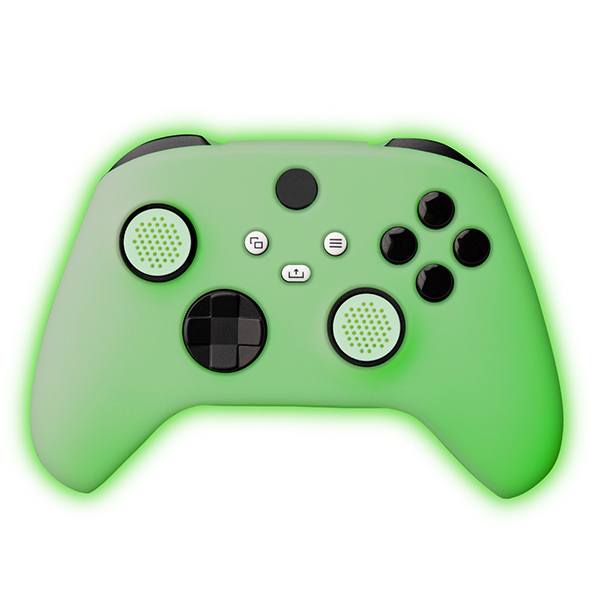 Silicone Skin + Analog Caps Grips Custom Kit Glow In The Dark - Xbox Series Controller