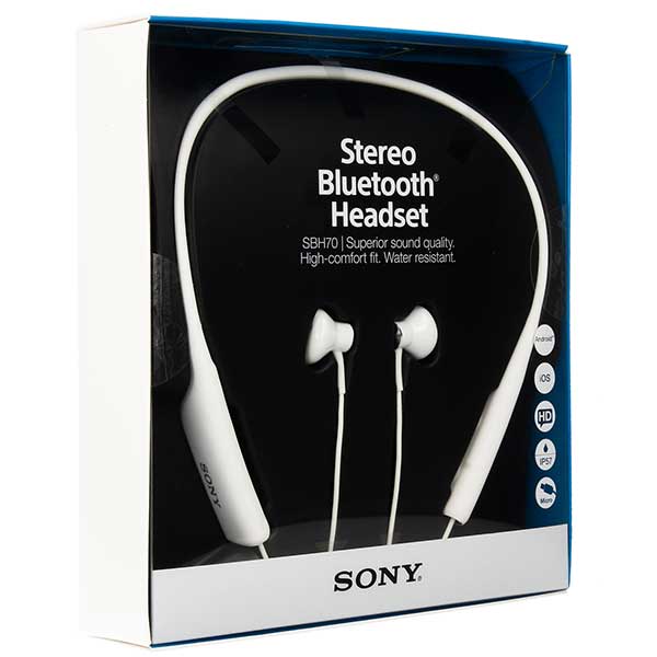 Sony Bluetooth Stereo Headset Ακουστικά SBH70 White