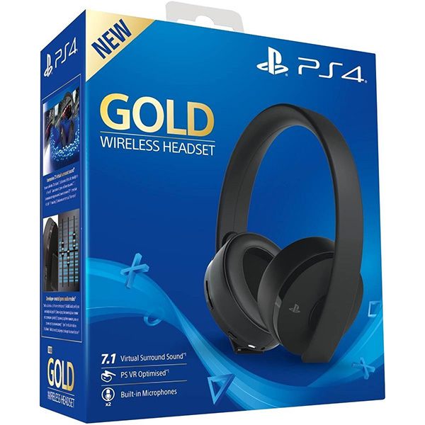 Sony Gold Wireless Headset 7.1 Ακουστικά Black
