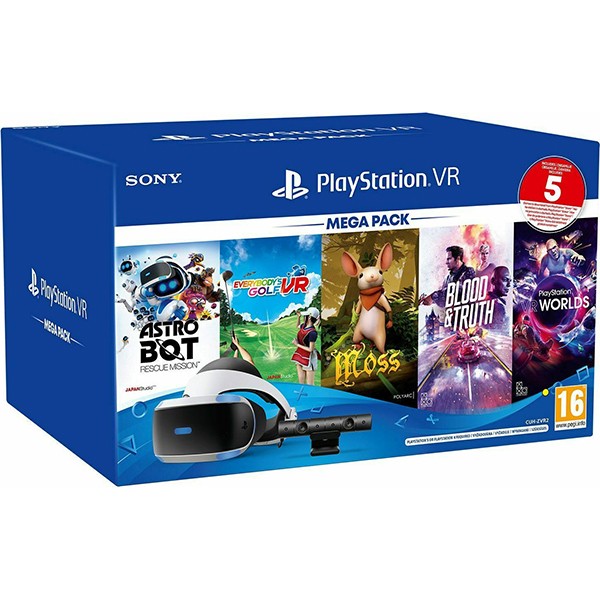 Sony Playstation VR Bundle Headset + Camera V2 & VR Worlds(VCH) & 4 Games(VCH)