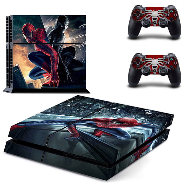 Sticker Skin Spiderman #2 Αυτοκόλλητο + 2 Controller Skin - PS4 Fat Console
