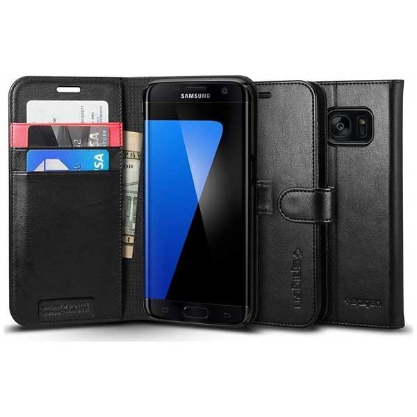 Spigen Wallet S Kickstand Cover Θήκη Black - Samsung Galaxy S7 Edge