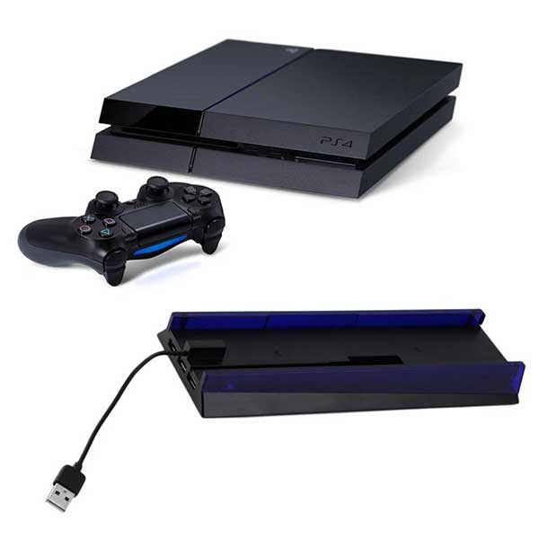 Vertical Stand USB Hub & Blue Light Βάση OEM - PS4 Fat Console