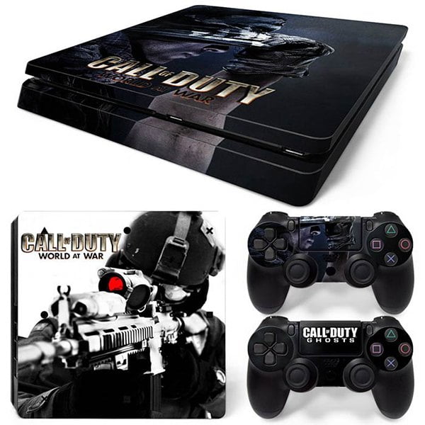 Sticker Skin Call Of Duty World At War Αυτοκόλλητο + 2 Controller Sticker - PS4 Slim Console