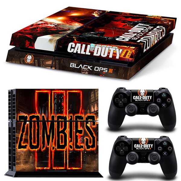 Sticker Skin Call Of Duty Zombies Αυτοκόλλητο + 2 Controller Sticker - PS4 Fat Console