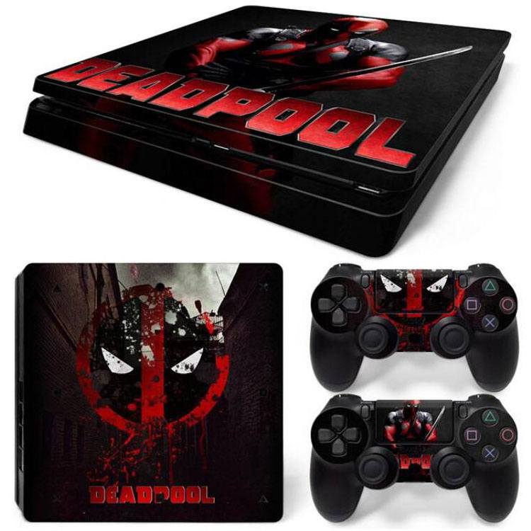 Sticker Skin Deadpool #3 Αυτοκόλλητο + 2 Controller Sticker - PS4 Slim Console