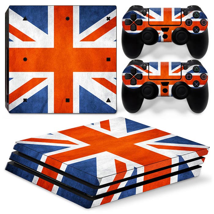 Sticker Skin English Flag Αυτοκόλλητο + 2 Controller Sticker - PS4 Pro Console