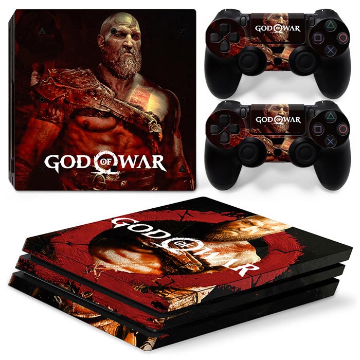 Sticker Skin God Of War #2 Αυτοκόλλητο + 2 Controller Sticker - PS4 Pro Console