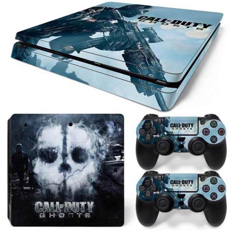 Sticker Skin Call Of Duty Ghosts Αυτοκόλλητο + 2 Controller Sticker - PS4 Slim Console