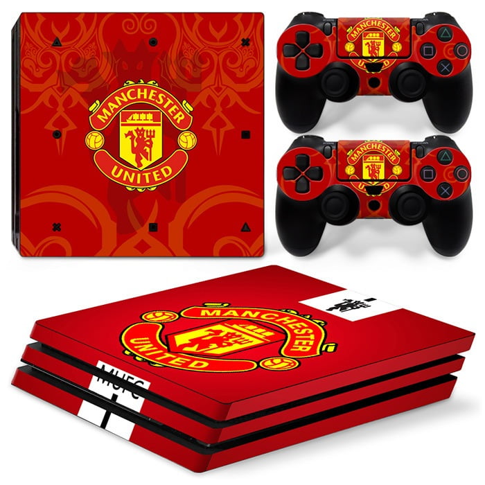 Sticker Skin Mancherster United Αυτοκόλλητο + 2 Controller Sticker - PS4 Pro Console