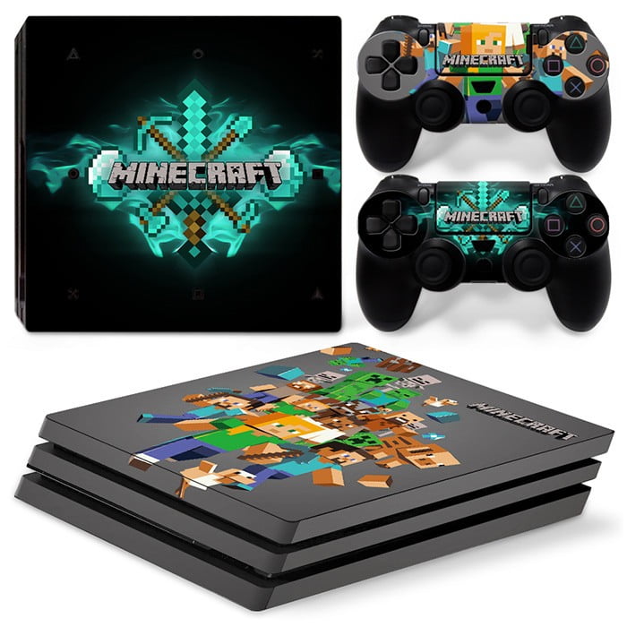 Sticker Skin Minecraft #2 Αυτοκόλλητο + 2 Controller Sticker - PS4 Pro Console