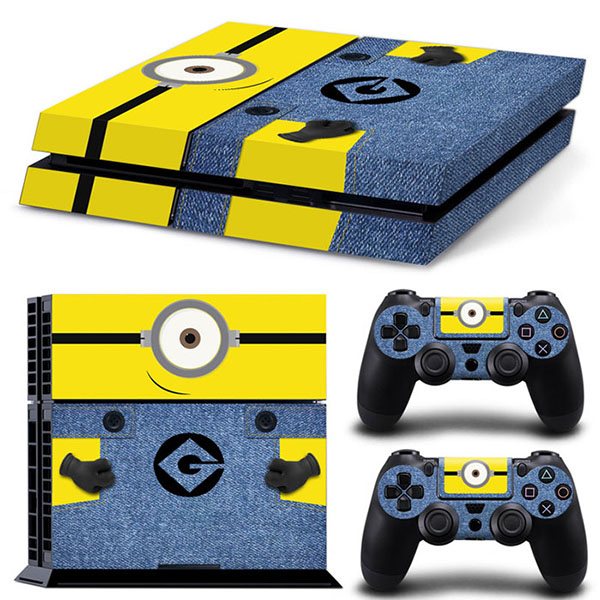 Sticker Skin Minions Αυτοκόλλητο + 2 Controller Skin - PS4 Fat Console
