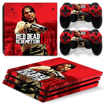 Sticker Skin Red Dead Redemption 2 #2 Αυτοκόλλητο + 2 Controller Sticker - PS4 Pro Console
