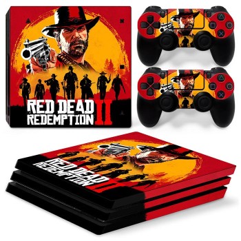 Sticker Skin Red Dead Redemption 2 Αυτοκόλλητο + 2 Controller Sticker - PS4 Pro Console