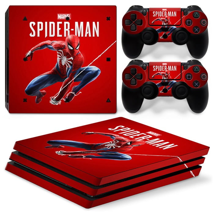 Sticker Skin Spiderman #2 Αυτοκόλλητο + 2 Controller Sticker - PS4 Pro Console