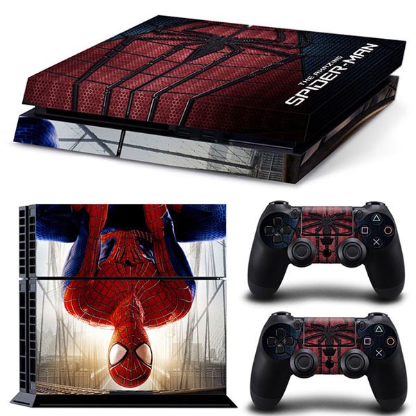 Sticker Skin Spiderman #5 Αυτοκόλλητο + 2 Controller Skin - PS4 Fat Console
