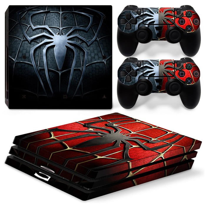 Sticker Skin Spiderman Αυτοκόλλητο + 2 Controller Sticker - PS4 Pro Console