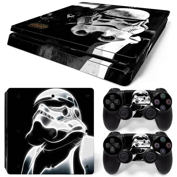 Sticker Skin Star Wars Stormtrooper Αυτοκόλλητο + 2 Controller Sticker - PS4 Slim Console