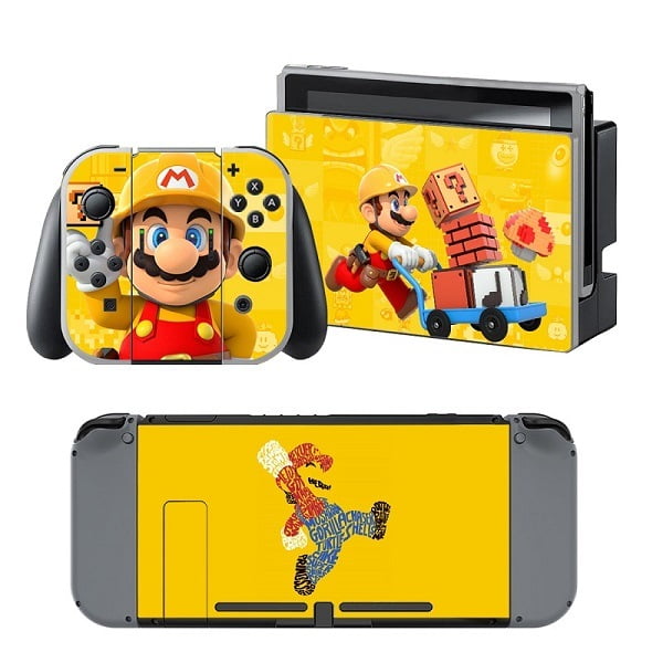 Sticker Skin Super Mario Bros Αυτοκόλλητο + 2 Controller Sticker - Nintendo Switch Console