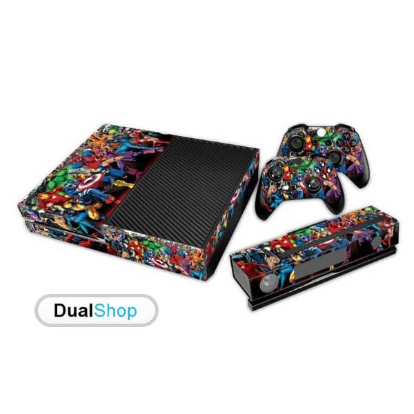 Sticker Skin Super Heroes Αυτοκόλλητο + 2 Controller Skin - Xbox One Console