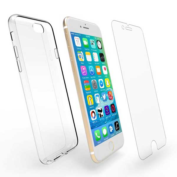 Tempered Glass WK iPhone 5 / 5S / SE & TPU Case WTP002