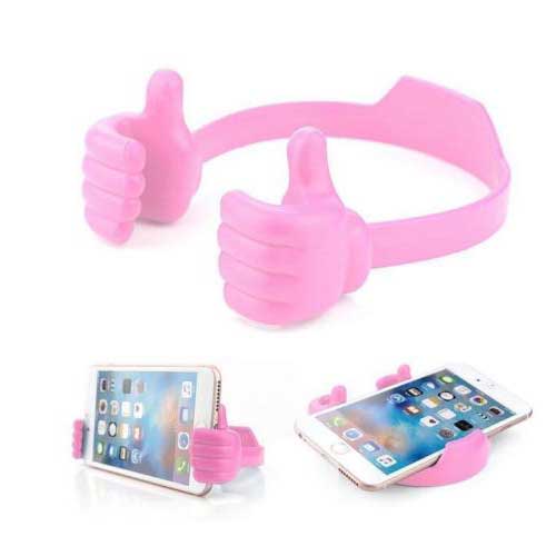Cute Thumb Stand Mobile Pink Βάση Στήριξης Ροζ Για Κινητά / Tablet